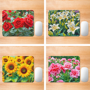 Floral mouse pads
