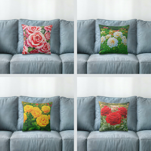 Floral throw pillows